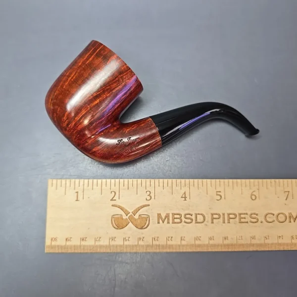 Ser Jacopo Maxima L1 Smooth Bent Billiard Estate Briar Pipe, Unsmoked - Image 13