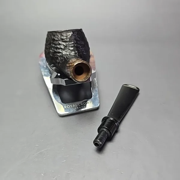 MBSD Briars by Piero Vitale Black Rusticated Author w/ Zebrawood, Briar Pipe, New - Image 13