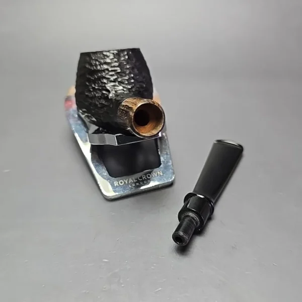 MBSD Briars by Piero Vitale Black Rusticated Author w/ Zebrawood, Briar Pipe, New - Image 13