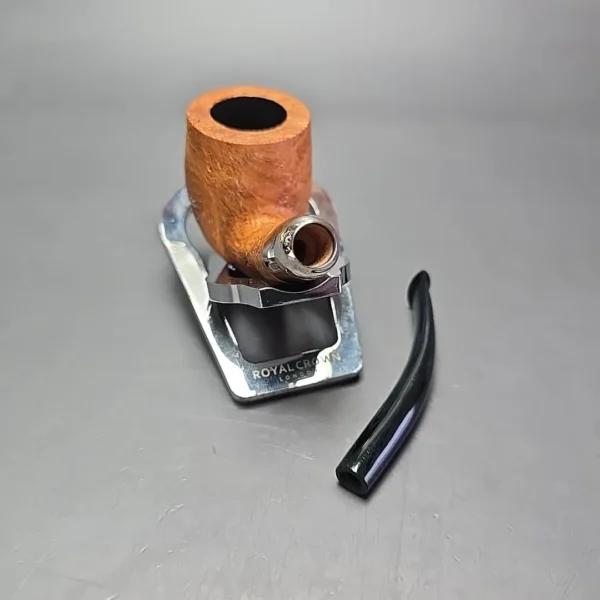 MBSD Briars Timeless Traditions 2 Sandblasted Bent Billiard w/ Silver Handmade Briar Pipe, New - Image 13