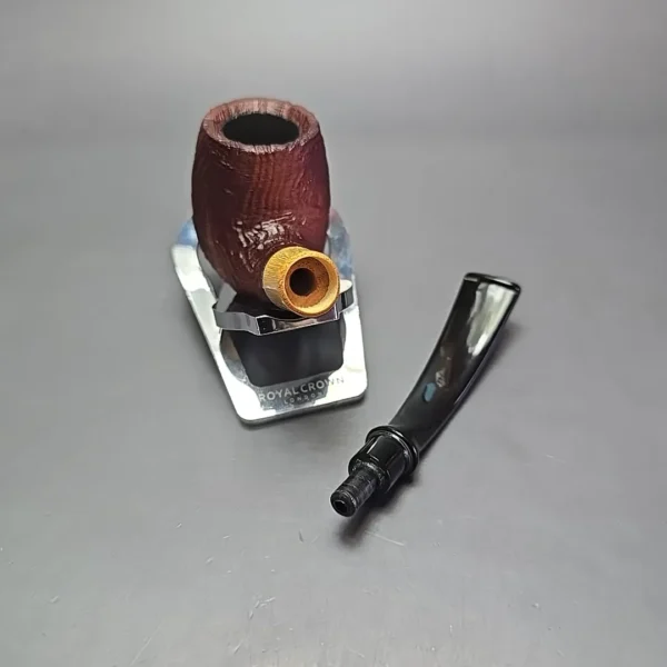 MBSD Briars by Piero Vitale Vintage Sandblasted Brandy w/ Olivewood Briar Pipe, New - Image 13