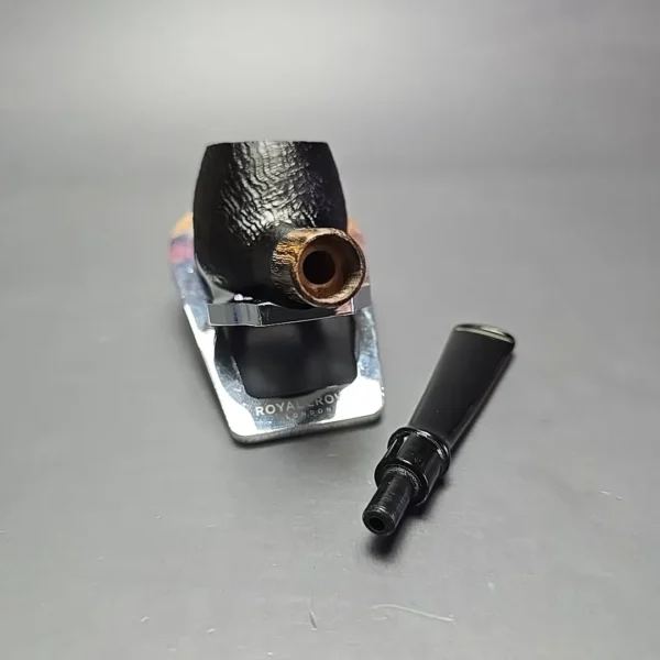 MBSD Briars by Piero Vitale Black Sandblasted Author w/ Zebrawood, Briar Pipe, New - Image 13