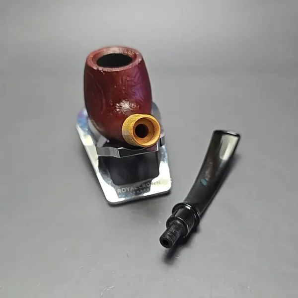 MBSD Briars by Piero Vitale Red Sandblasted Brandy w/ Olivewood Briar Pipe, New - Image 13