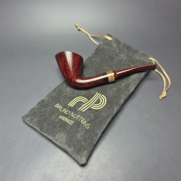 Bruno Nuttens Hand Made AA Grade Smooth Dublin w/ Spalted Beechwood, Briar Pipe, New - Image 13
