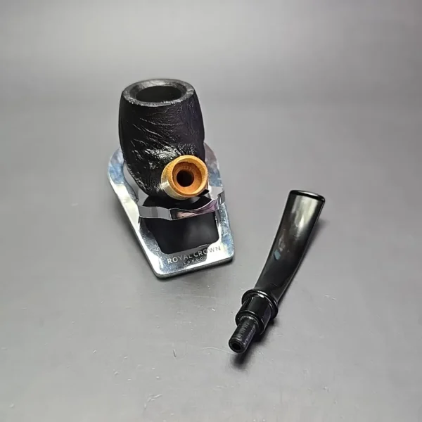 MBSD Briars by Piero Vitale Vintage Sandblasted Brandy w/ Olivewood Briar Pipe, New - Image 13