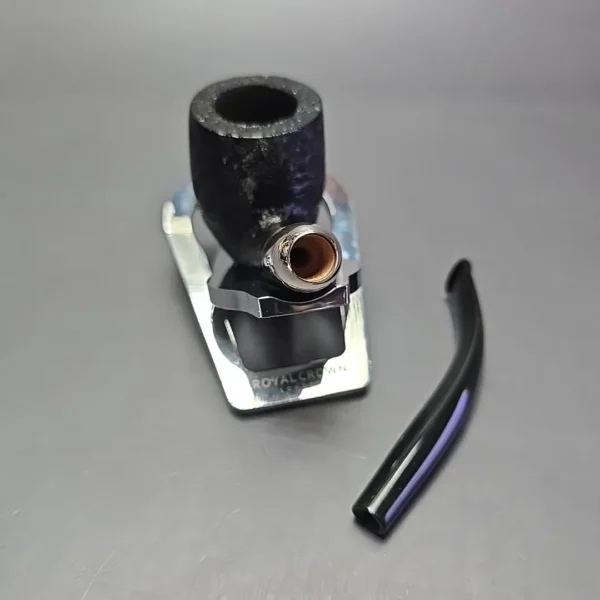 MBSD Briars Timeless Traditions 2 Sandblasted Bent Billiard w/ Silver Handmade Briar Pipe, New - Image 14