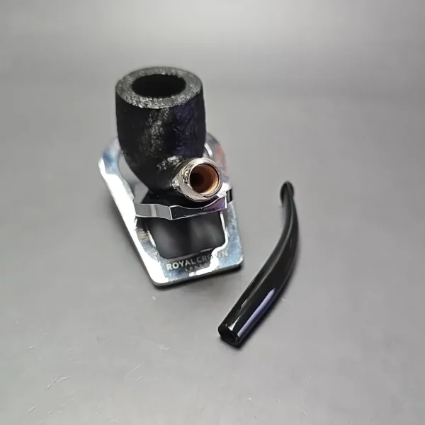 MBSD Briars Timeless Traditions 2 Sandblasted Bent Billiard w/ Silver Handmade Briar Pipe, New - Image 14