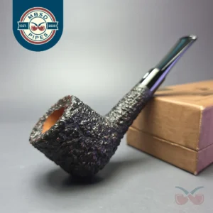 Castello Sea Rock Briar 3K Rusticated Billiard Estate Briar Pipe, Unsmoked