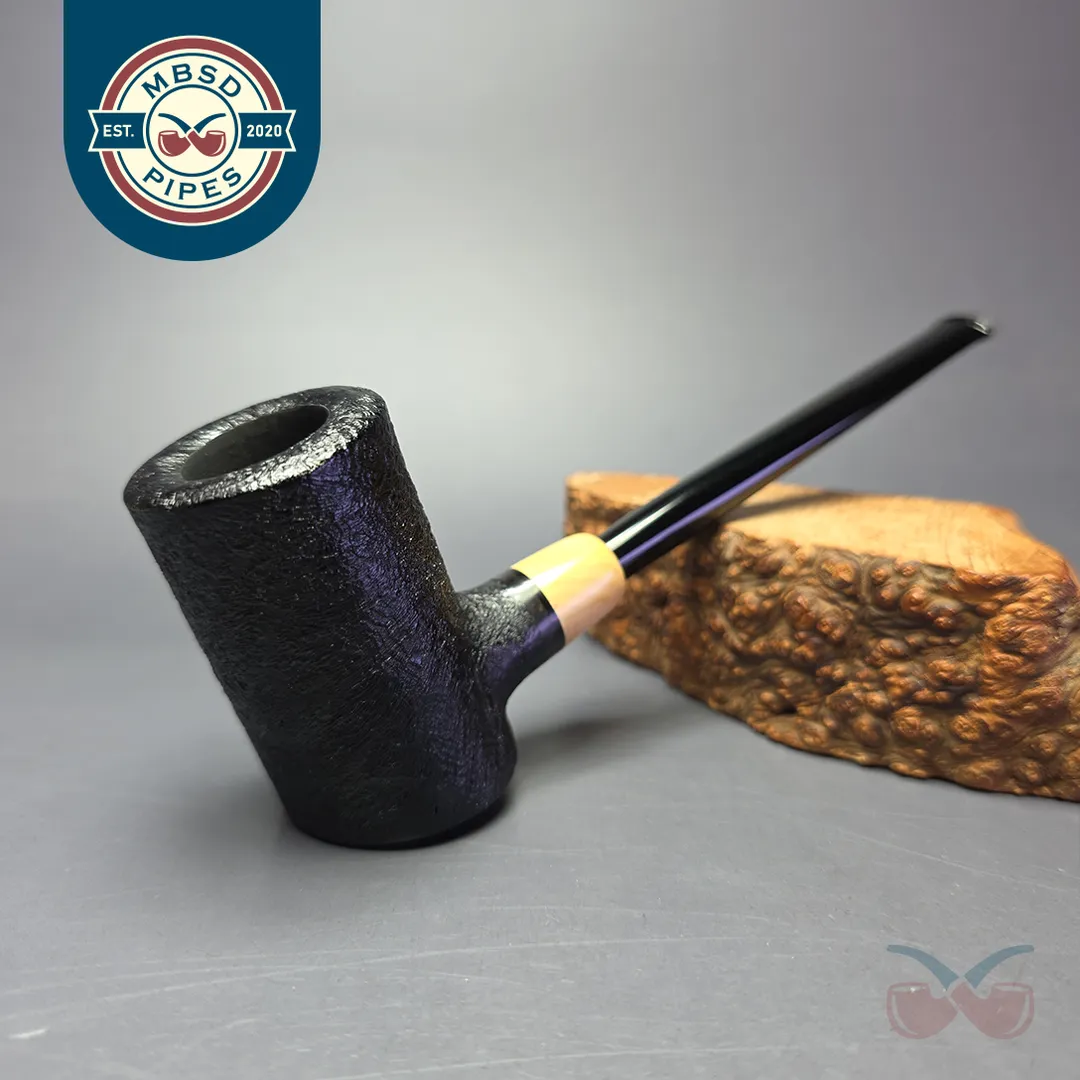 MBSD Briars "Re-Don" Sandblasted Poker w/ Boxwood, Briar Pipe, New