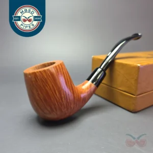 Castello Collection 4K Smooth Bent Billiard Estate Briar Pipe, Unsmoked