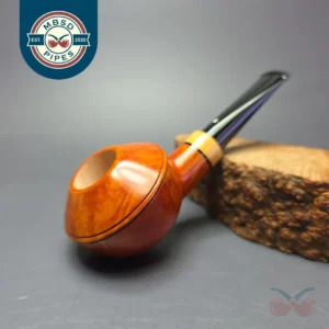 Graziano Tendi Smooth Bullcap Rhodesian w/ Boxwood Handmade Briar Pipe, New