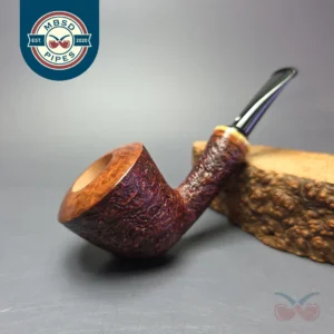 Graziano Tendi Partially Sandblasted Dublin w/ Boxwood Handmade Briar Pipe, New
