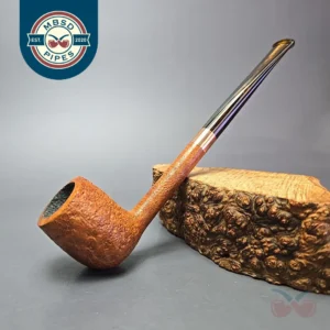 Bruno Nuttens Mini Bing B1 Partially Sandblasted Billiard w/ Copper Briar Pipe, New