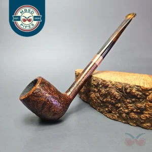 Bruno Nuttens Mini Bing B1 Partially Sandblasted Billiard w/ Copper Briar Pipe, New