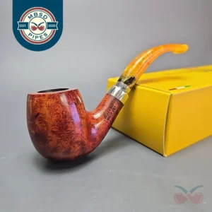 Molina Ambra 100 Smooth Bent Billiard Briar Pipe, New, 9mm