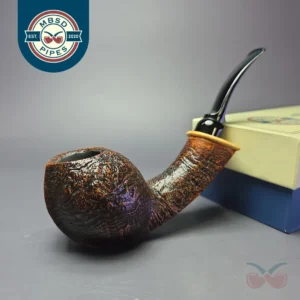 MBSD Briars Modern Masters 2 Sandblasted Blowfish w/ Boxwood Handmade Briar Pipe, New
