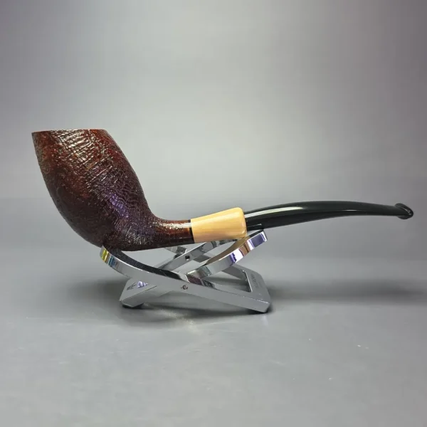 MBSD Briars Modern Masters 3 Sandblasted Tulip w/ Boxwood Handmade Briar Pipe, New - Image 3