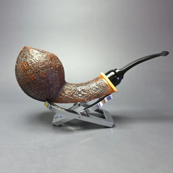 MBSD Briars Modern Masters 2 Sandblasted Blowfish w/ Boxwood Handmade Briar Pipe, New - Image 3