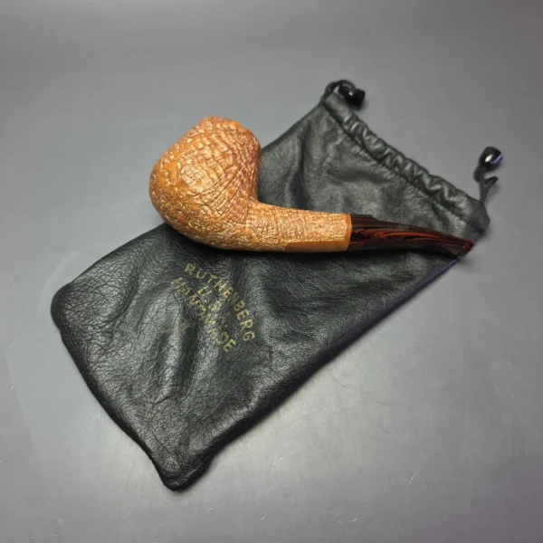 Brian Ruthenberg 2011 Natural Sandblasted Brandy Estate Briar Pipe, American Estates - Image 3