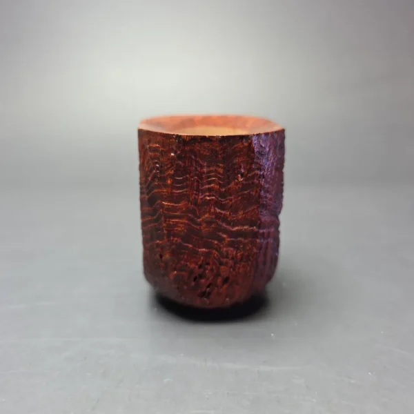 Graziano Tendi Partially Sandblasted Foursquare Panel Billiard Handmade Briar Pipe, New - Image 3