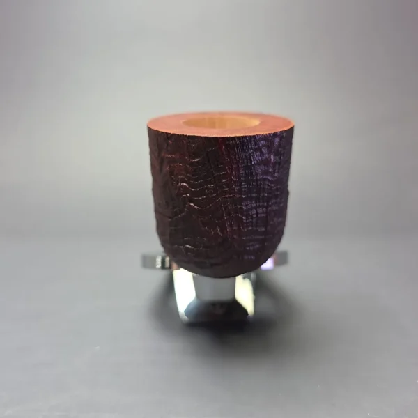 Graziano Tendi Partially Sandblasted Long Shank Pot Handmade Briar Pipe, New - Image 3