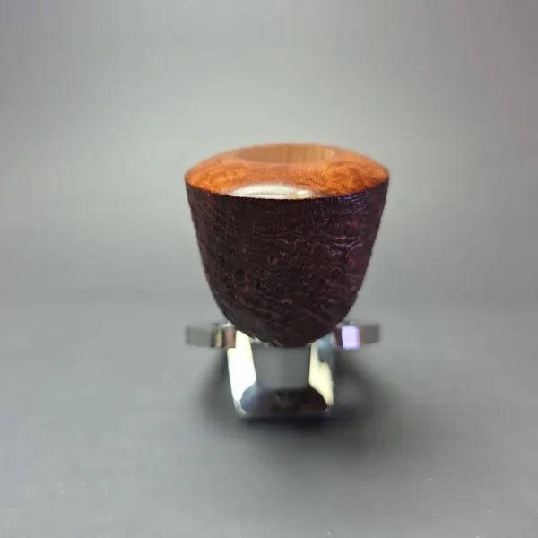 Graziano Tendi Partially Sandblasted Dublin w/ Boxwood Handmade Briar Pipe, New - Image 3