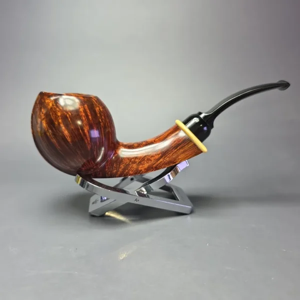 MBSD Briars Modern Masters 2 Smooth Blowfish w/ Boxwood Handmade Briar Pipe, New - Image 3