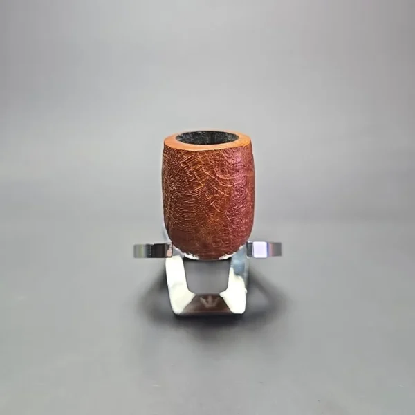 Bruno Nuttens Mini Bing B1 Partially Sandblasted Billiard w/ Copper Briar Pipe, New - Image 3