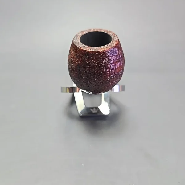 Moonshine MS07 Leather Sandblasted Devil Anse w/ Black Stem Briar Pipe, New - Image 3