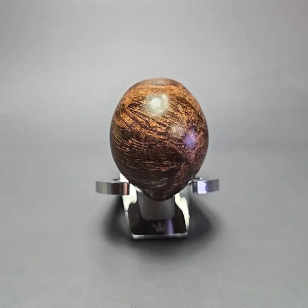 Moonshine MS12L Dark Smooth Long Stem Grapeshot w/ Tortoiseshell Stem Briar Pipe, New - Image 3