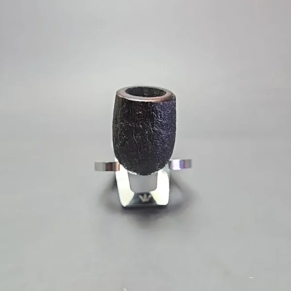 Bruno Nuttens Mini Bing B1 Partially Sandblasted Billiard w/ Aluminum Briar Pipe, New - Image 3