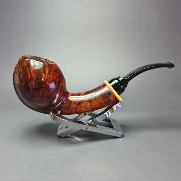 MBSD Briars Modern Masters 2 Smooth Blowfish w/ Boxwood Handmade Briar Pipe, New - Image 3