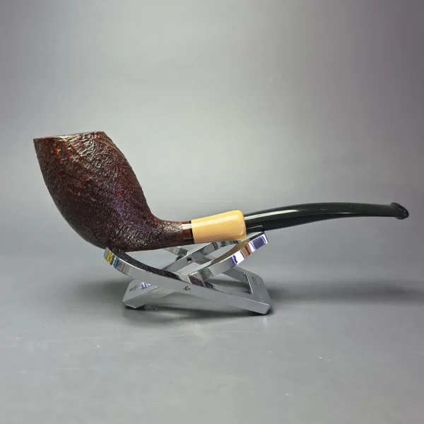 MBSD Briars Modern Masters 3 Sandblasted Tulip w/ Boxwood Handmade Briar Pipe, New - Image 3