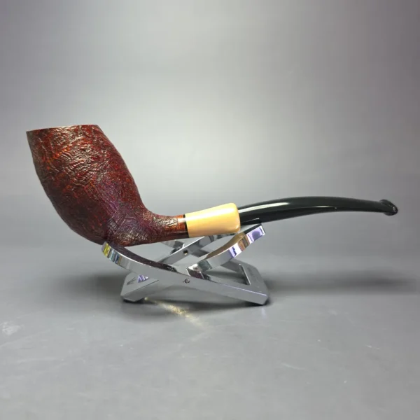 MBSD Briars Modern Masters 3 Sandblasted Tulip w/ Boxwood Handmade Briar Pipe, New - Image 3