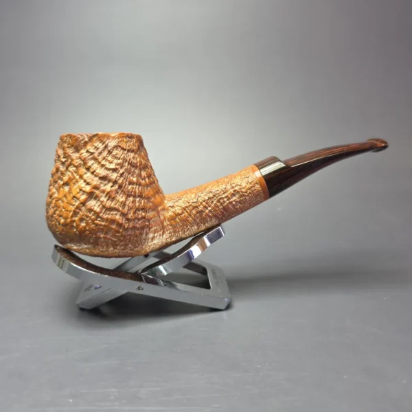 Brian Ruthenberg 2011 Natural Sandblasted Brandy Estate Briar Pipe, American Estates - Image 4