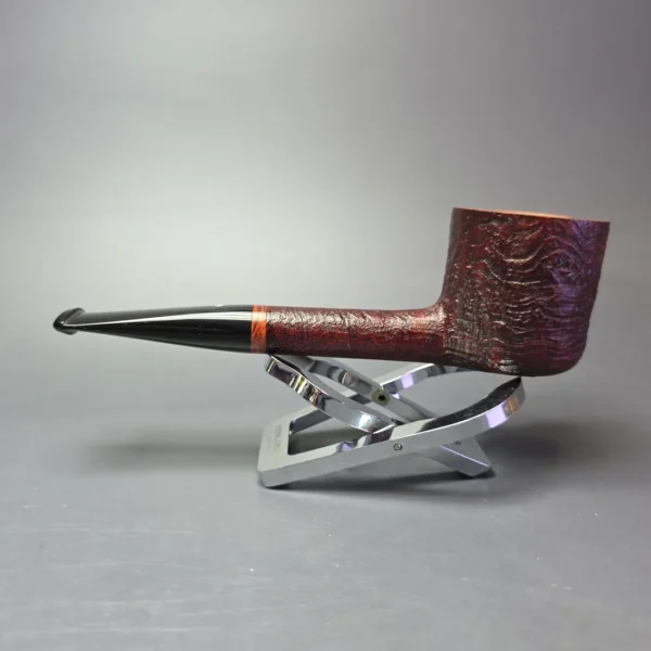 Graziano Tendi Partially Sandblasted Long Shank Pot Handmade Briar Pipe, New - Image 4