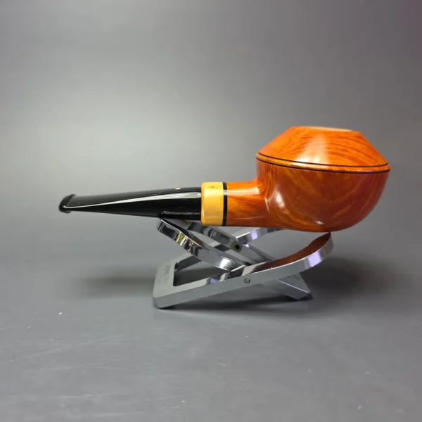 Graziano Tendi Smooth Bullcap Rhodesian w/ Boxwood Handmade Briar Pipe, New - Image 4