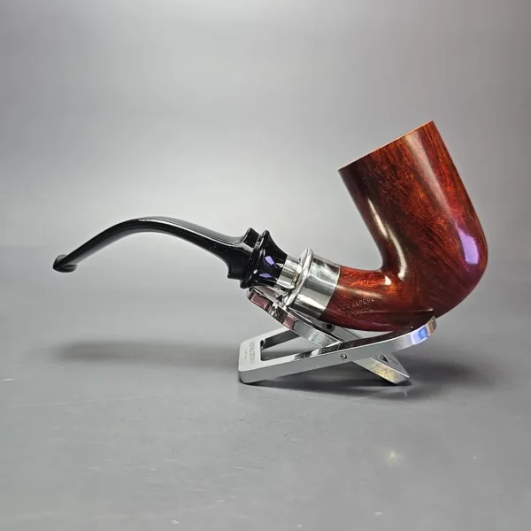 Ser Jacopo (c.1994-1997) Delecta L1 C Smooth Bent Billiard w/ Silver Estate Briar Pipe, Italian Estates - Image 4