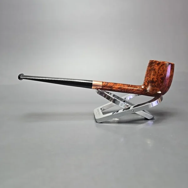 Bruno Nuttens Mini Bing B3 Smooth Billiard w/ Copper Briar Pipe, New - Image 4