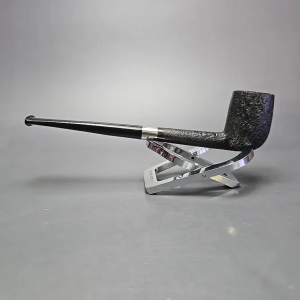 Bruno Nuttens Mini Bing B1 Partially Sandblasted Billiard w/ Aluminum Briar Pipe, New - Image 4