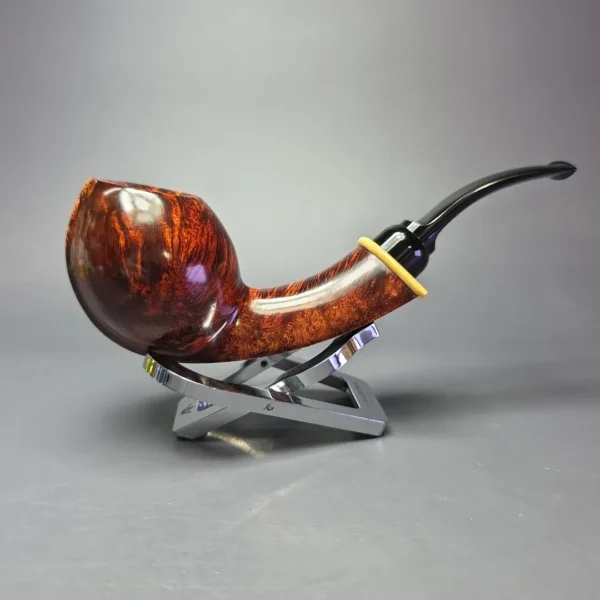 MBSD Briars Modern Masters 2 Smooth Blowfish w/ Boxwood Handmade Briar Pipe, New - Image 4