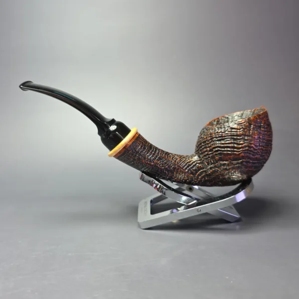 MBSD Briars Modern Masters 2 (K) Sandblasted Blowfish w/ Boxwood Handmade Briar Pipe, New - Image 5