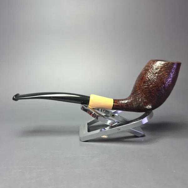 MBSD Briars Modern Masters 3 Sandblasted Tulip w/ Boxwood Handmade Briar Pipe, New - Image 5