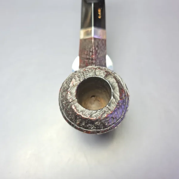 Ferndown (c. 1980s) Bark 3 Star Sandblasted Bulldog w/ Silver Estate Briar Pipe, English Estates - Image 5