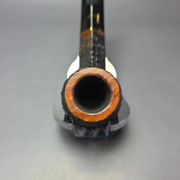 Savinelli Oscar Tiger 504 Rusticated Bulldog Estate Briar Pipe, Italian Estates, 6mm - Image 5