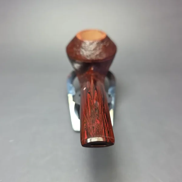 Graziano Tendi Sandblasted Bent Bulldog Handmade Briar Pipe, New - Image 5