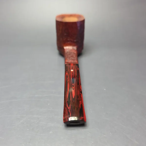 Graziano Tendi Partially Sandblasted Foursquare Panel Billiard Handmade Briar Pipe, New - Image 5