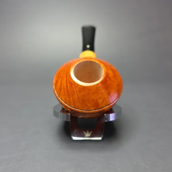 Graziano Tendi Smooth Bullcap Rhodesian w/ Boxwood Handmade Briar Pipe, New - Image 5