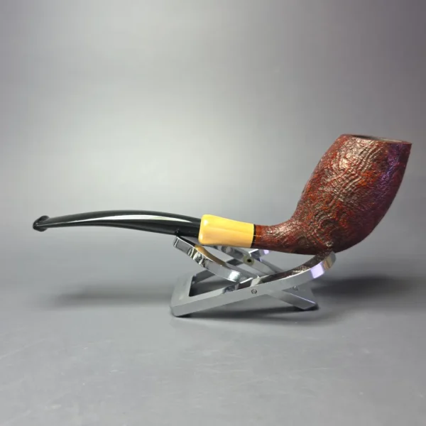 MBSD Briars Modern Masters 3 Sandblasted Tulip w/ Boxwood Handmade Briar Pipe, New - Image 5