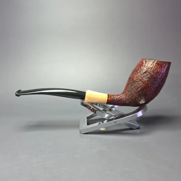 MBSD Briars Modern Masters 3 Sandblasted Tulip w/ Boxwood Handmade Briar Pipe, New - Image 5